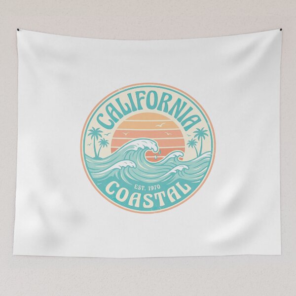 Item preview, Vintage California Coastal Surf Sunset Badge Art designed and sold by Rahat3344.