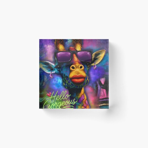 Item preview, Neon-Psychedelic Flirtatious Giraffe  designed and sold by AsheDinaArt.