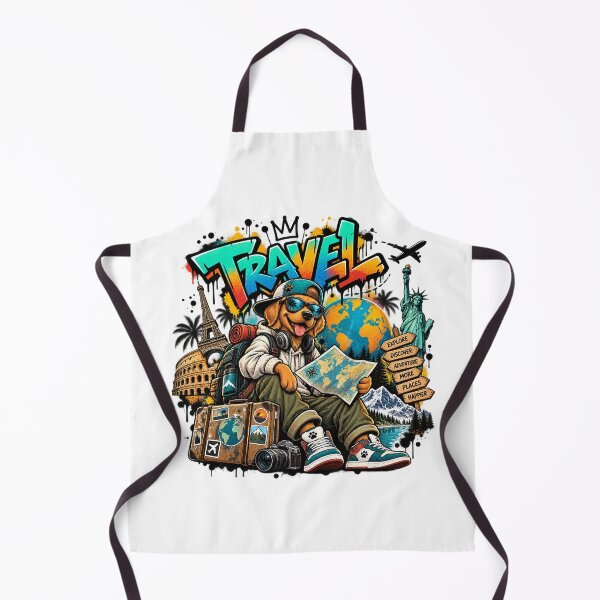 Item preview, Global Travel Dog Graffiti – Adventure Street Art designed and sold by RAX Mirth Studio.