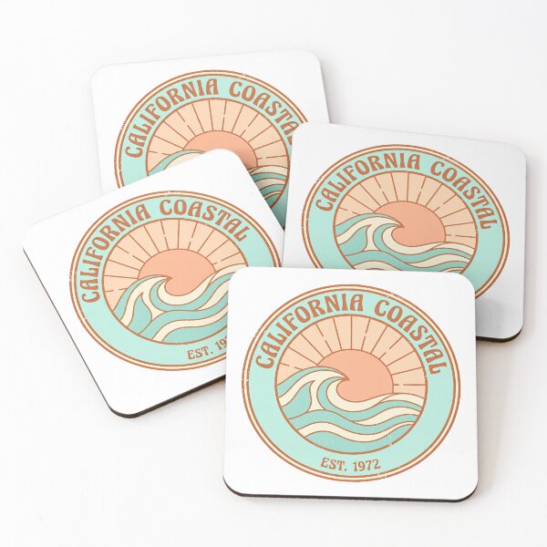 Item preview, Retro California Coastal Ocean Wave Sunset Emblem designed and sold by Rahat3344.