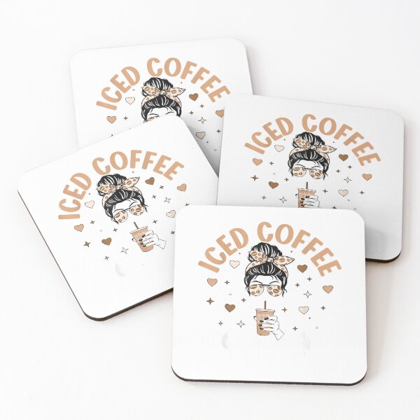 Item preview, Iced Coffee Queen Women Messy Bun Cold Brew Coffee Quote T-Shirt designed and sold by NERD-AI.