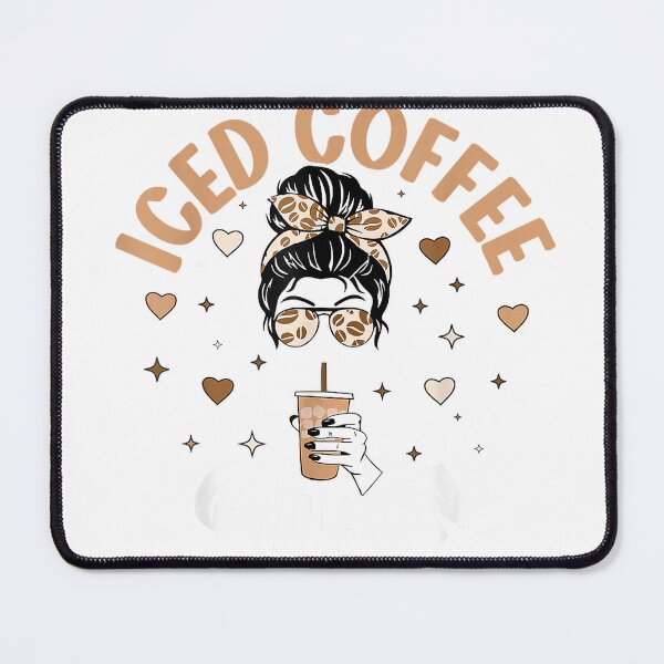 Item preview, Iced Coffee Queen Women Messy Bun Cold Brew Coffee Quote T-Shirt designed and sold by NERD-AI.