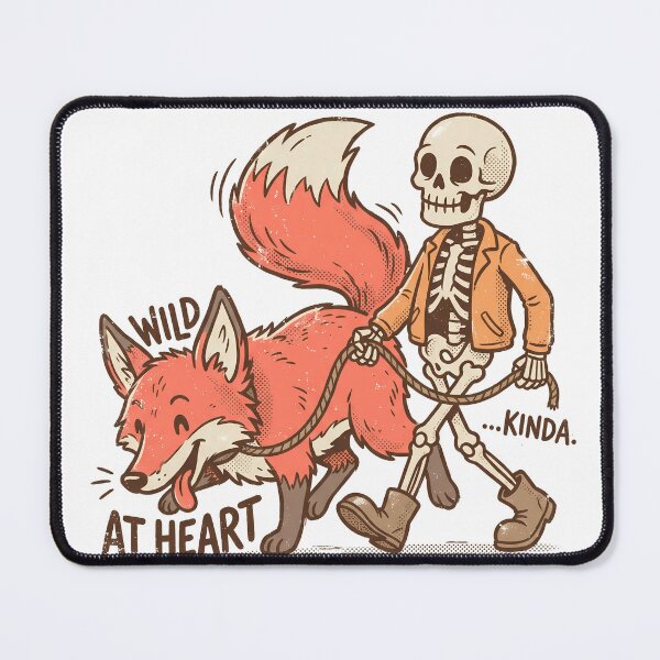 Item preview, Skeleton Walking Pet Fox Wild At Heart Kinda Retro Graphic designed and sold by MisteryDesigner.