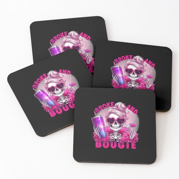 Item preview, Pink Skeleton Girl with Heart Sunglasses designed and sold by Krasnovaovaova.