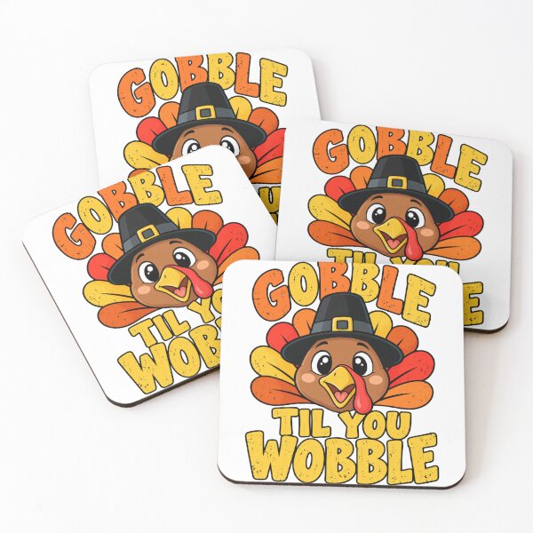Item preview, Gobble Til You Wobble – Funny Thanksgiving Turkey designed and sold by Vexa Tees.