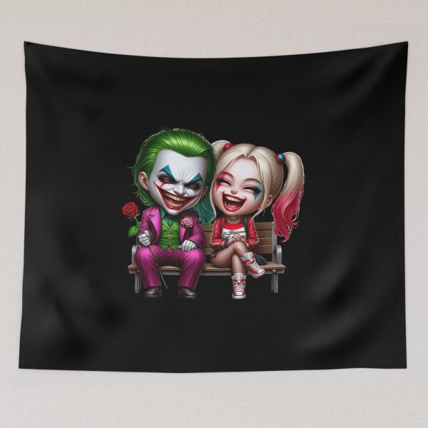 Item preview, Spooky Clown Couple with Red Rose designed and sold by Krasnovaovaova.