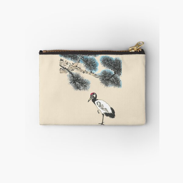 Item preview, Crane and Pine | East Asian Brush Art Longevity Print designed and sold by HiddenJadeArtStudio.