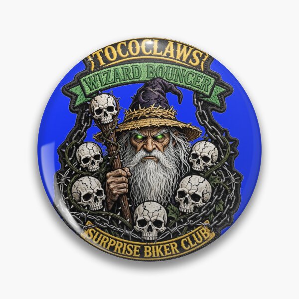 Item preview, Wizard Bouncer Straw Hat Sorcerer | Surprise Biker Club Patch Graphic designed and sold by TOCOCLAWS.