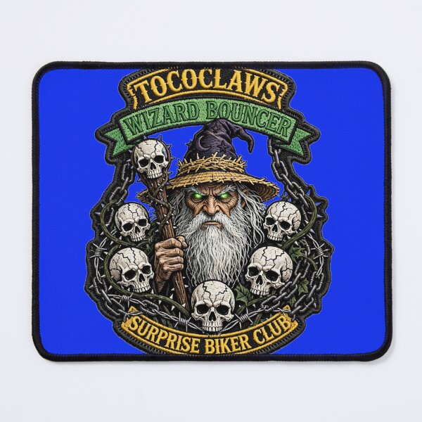 Item preview, Wizard Bouncer Straw Hat Sorcerer | Surprise Biker Club Patch Graphic designed and sold by TOCOCLAWS.