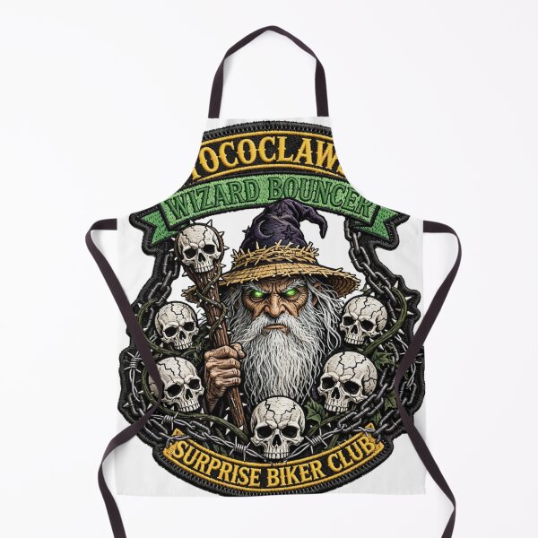 Item preview, Wizard Bouncer Straw Hat Sorcerer | Surprise Biker Club Patch Graphic designed and sold by TOCOCLAWS.