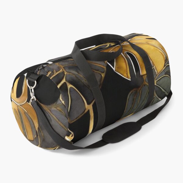 Item preview, Dense Gold and Charcoal Monstera Pattern designed and sold by BeachWhisper.