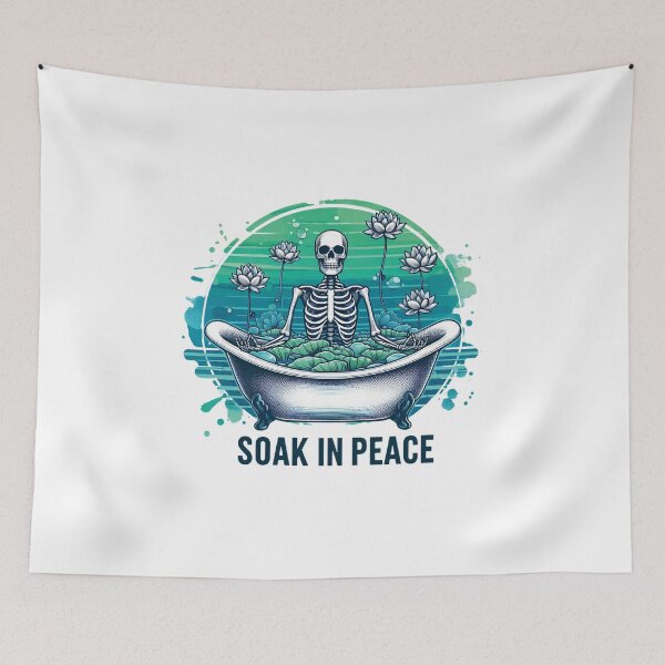 Item preview,  Soak in Peace Skeleton Bath designed and sold by Krasnovaovaova.
