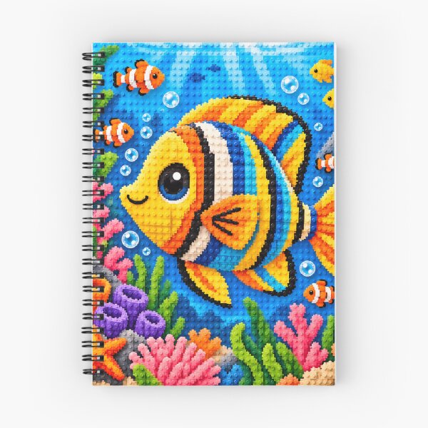 Item preview, Tropical Fish Garden – Colorful Building Block Underwater Mosaic Art designed and sold by WildWhimsy Art.