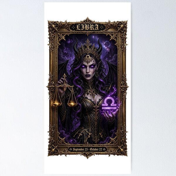 Item preview, Gothic Libra Demon Queen - Scales of Justice Zodiac | September 23 - October 22   designed and sold by Csaba1983.