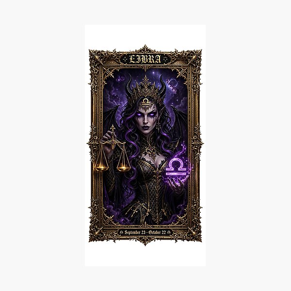 Item preview, Gothic Libra Demon Queen - Scales of Justice Zodiac | September 23 - October 22   designed and sold by Csaba1983.