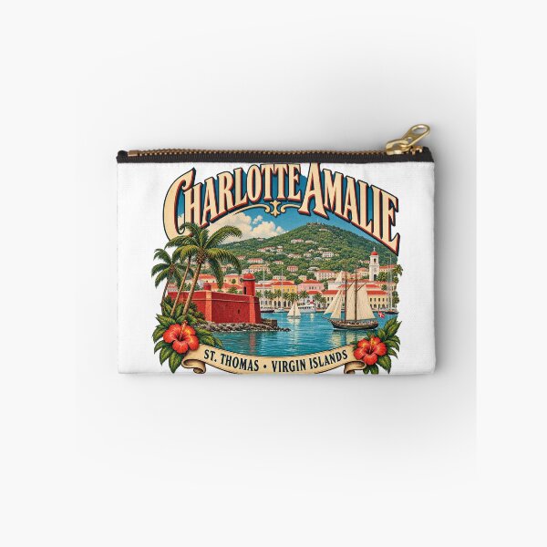 Item preview, Charlotte Amalie St. Thomas – Vintage Virgin Islands Travel Poster designed and sold by Past in Threads.