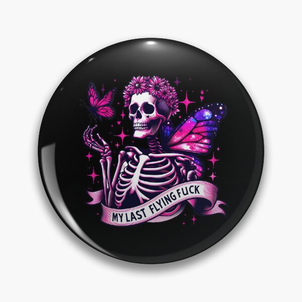 Item preview, Floral Butterfly Skeleton with Sarcastic Quote designed and sold by Krasnovaovaova.