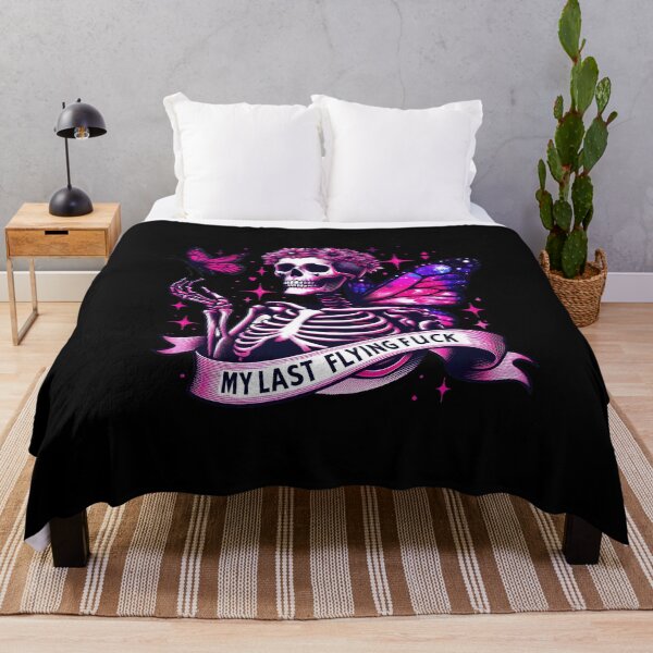 Item preview, Floral Butterfly Skeleton with Sarcastic Quote designed and sold by Krasnovaovaova.
