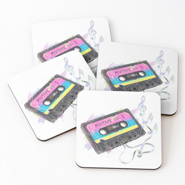 Item preview, Retro 80s Cassette Tape Mixtape Music Art designed and sold by Rahat3344.