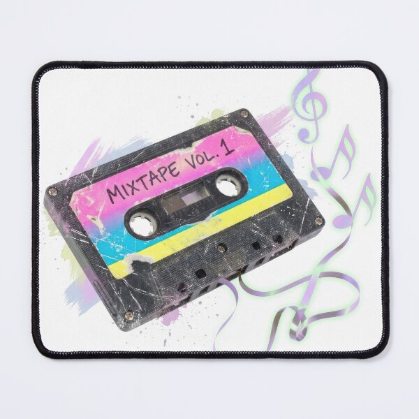 Item preview, Retro 80s Cassette Tape Mixtape Music Art designed and sold by Rahat3344.