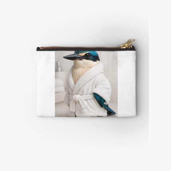 Item preview, Sacred Kingfisher White Bathrobe designed and sold by Sillytoe.