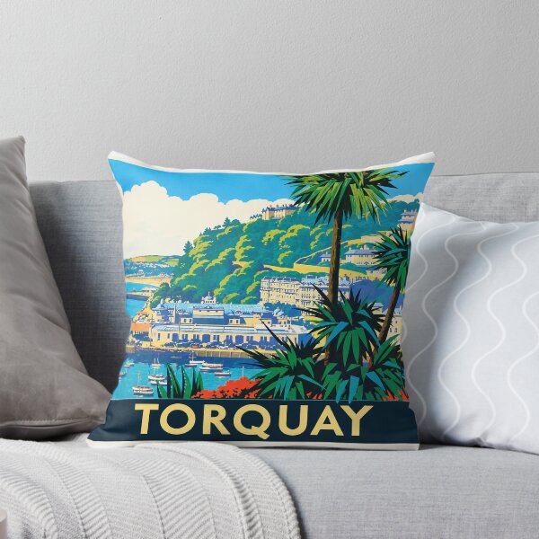 Aperçu de l'œuvre Torquay - Affiche de voyage britannique vintage créée et vendue par Grove of Things.