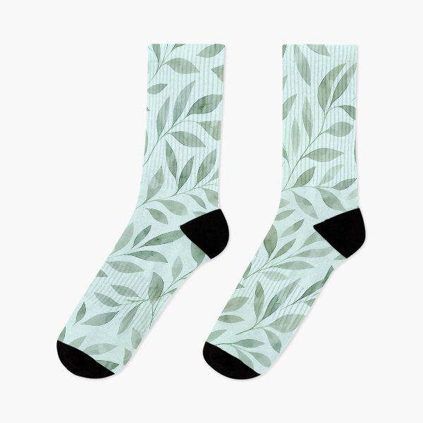 Item preview, Sage Green Watercolor Bamboo Leaf Pattern designed and sold by zenjiinspired.