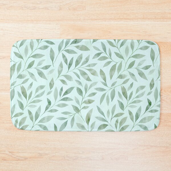 Item preview, Sage Green Watercolor Bamboo Leaf Pattern designed and sold by zenjiinspired.