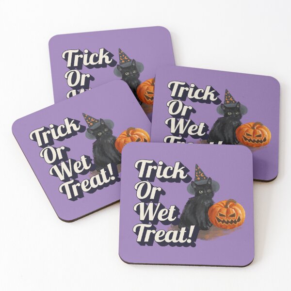 Item preview, Trick or Wet Treat Funny Black Cat Halloween designed and sold by harryordinary.