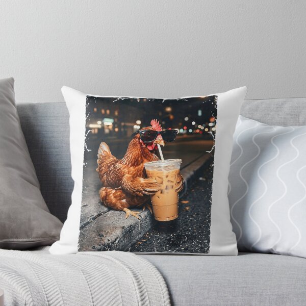Item preview, Iced Coffee Chick Hen Rooster Night City Cool Chicken T-Shirt designed and sold by josumitofc.