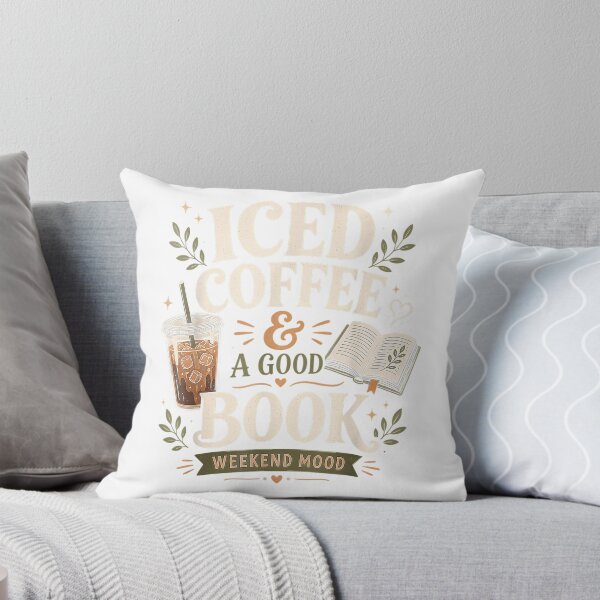 Item preview, Iced Coffee and A Good Book Weekend Mood Cozy Reading T-Shirt designed and sold by MaLhari-Market.