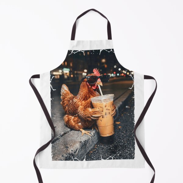 Item preview, Iced Coffee Chick Hen Rooster Night City Cool Chicken T-Shirt designed and sold by josumitofc.