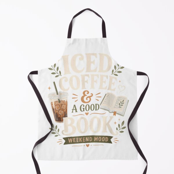 Item preview, Iced Coffee and A Good Book Weekend Mood Cozy Reading T-Shirt designed and sold by MaLhari-Market.