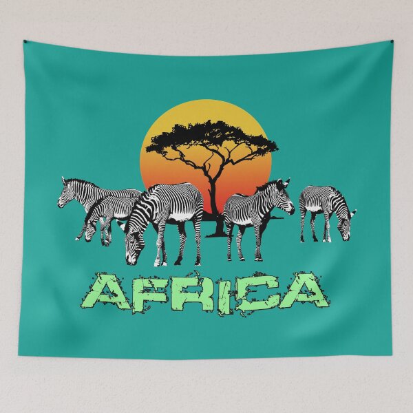 Item preview, Africa zebra's romantic sunset designed and sold by Helen-Storm.