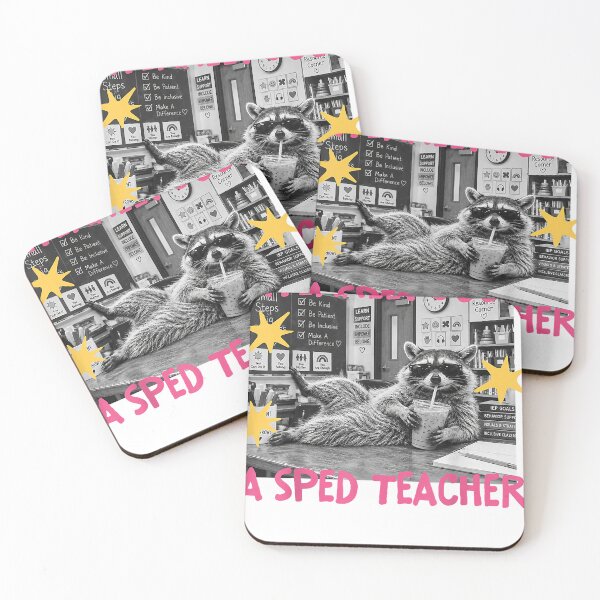 Item preview, Funny Literally Just A Sped Teacher Raccoon Meme Special Education designed and sold by DamianPe.