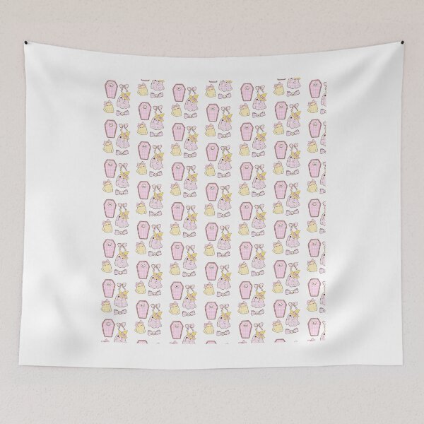 Item preview, Cute Pink Halloween Ghosts & Coffin Seamless Pattern designed and sold by Thespase.