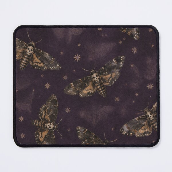Item preview, Death's Head Moth Gothic Halloween Pattern designed and sold by mycute-stickers.