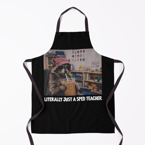 Item preview, Funny Literally Just A SPED Teacher Raccoon Coffee Lover Meme  designed and sold by DamianPe.
