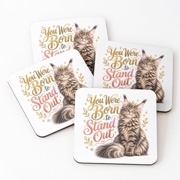 Item preview, Funny Cat Image - You Were Born to Stand Out.  Cat Mom Gift designed and sold by BetterEveryDay1.