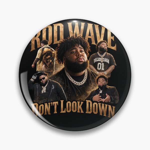 Item preview, Rod Wave Don't Look Down - Cinematic Gold Collage Poster designed and sold by Yassinejayed.