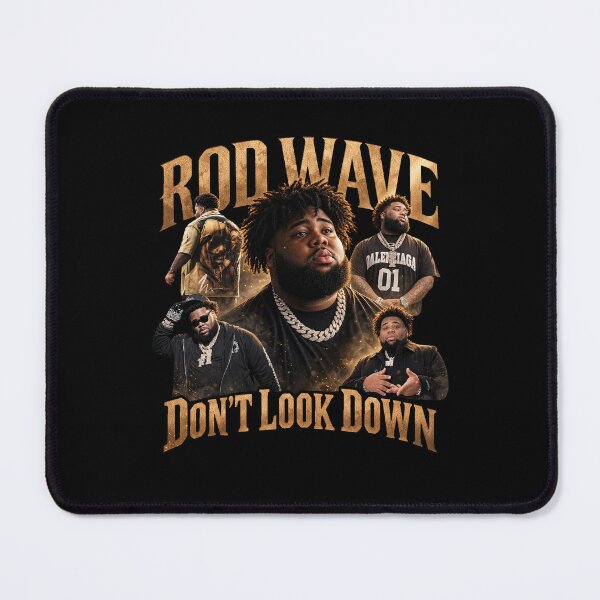 Item preview, Rod Wave Don't Look Down - Cinematic Gold Collage Poster designed and sold by Yassinejayed.