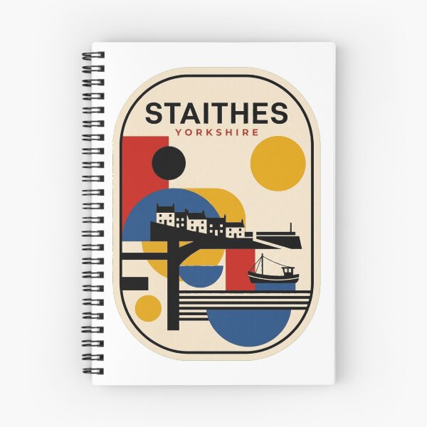 Item preview, Retro Staithes Bauhaus Geometric Skyline designed and sold by k3rstman1.