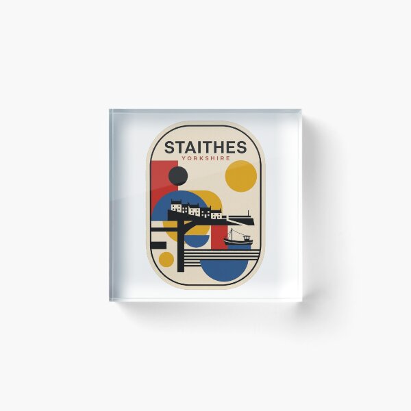 Item preview, Retro Staithes Bauhaus Geometric Skyline designed and sold by k3rstman1.