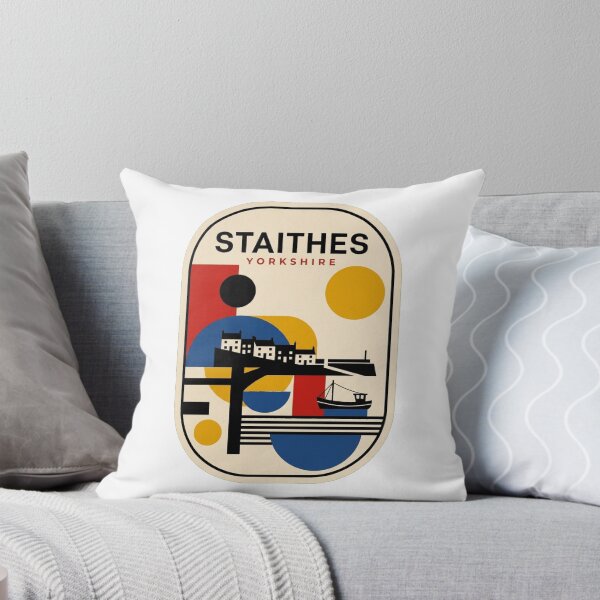 Item preview, Retro Staithes Bauhaus Geometric Skyline designed and sold by k3rstman1.