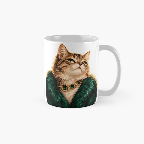 Item preview, Glamorous Cat in Emerald and Gold designed and sold by CanArtVision.