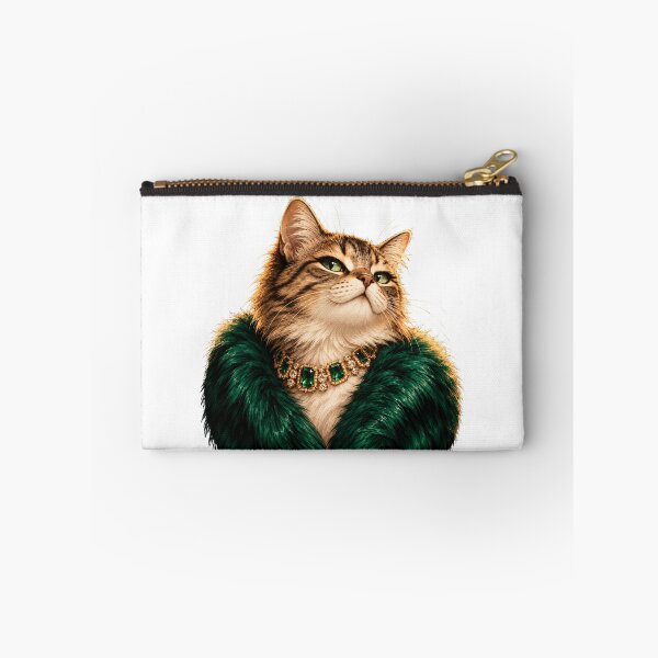Item preview, Glamorous Cat in Emerald and Gold designed and sold by CanArtVision.