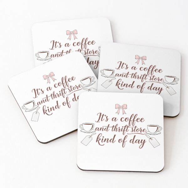 Item preview, Its A Coffee and Thrift Store Kind of Day Cute Vintage Women T-Shirt designed and sold by VibeCrafteria.