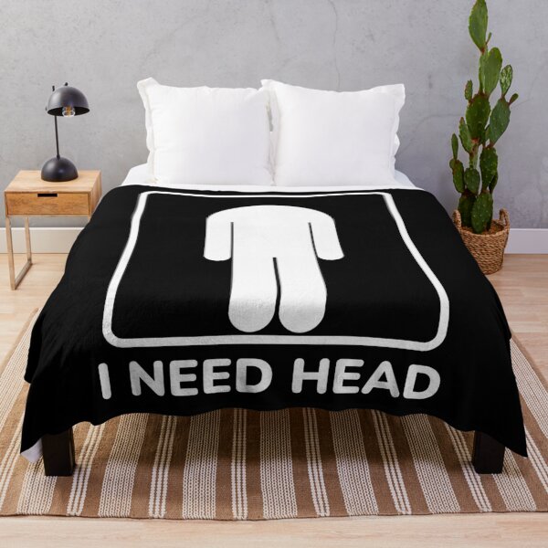 Item preview, I Need Head - Funny Cheeky Humor Adult Joke Innuendo Bold Statement designed and sold by Shape Snip Studio.