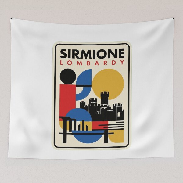 Item preview, Retro Sirmione Bauhaus Geometric Skyline designed and sold by k3rstman1.