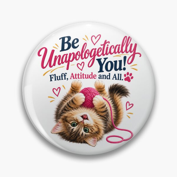 Item preview, Funny Cat Image - Be Unapologetically Your!  Fluff, Attitude and All.  Cat Mom Gift designed and sold by BetterEveryDay1.